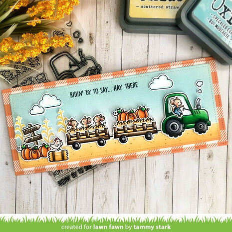 Lawn Fawn Hay There, Hayrides! Mice Add-On Clear Stamps (LF3215)