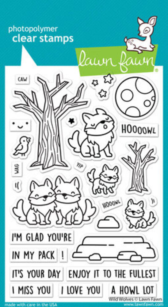 Lawn Fawn Wild Wolves Clear Stamps (LF3219)