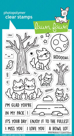 Lawn Fawn Wild Wolves Clear Stamps (LF3219)