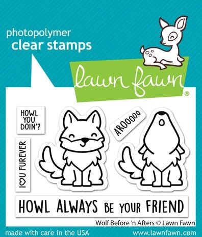 Lawn Fawn Wolf Before 'n Afters Clear Stamps (LF3221)