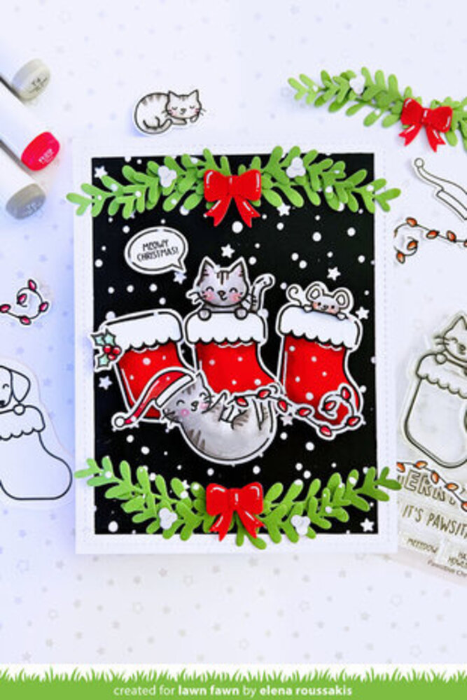 Lawn Fawn Pawsitive Christmas Clear Stamps (LF2983) Lawn Fawn Pawsitive Christmas Clear Stamps (LF2983)