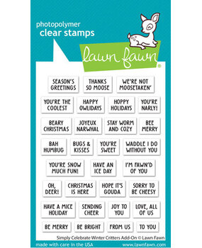 Lawn Fawn Simply Celebrate Winter Critters Add-On Clear Stamps (LF3233) Lawn Fawn Simply Celebrate Winter Critters Add-On Clear Stamps (LF3233)