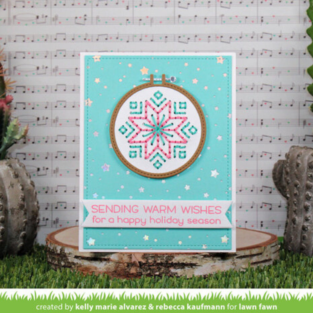 Lawn Fawn Embroidery Hoop Snowflake Add-On Dies (LF3260) Lawn Fawn Embroidery Hoop Snowflake Add-On Dies (LF3260)