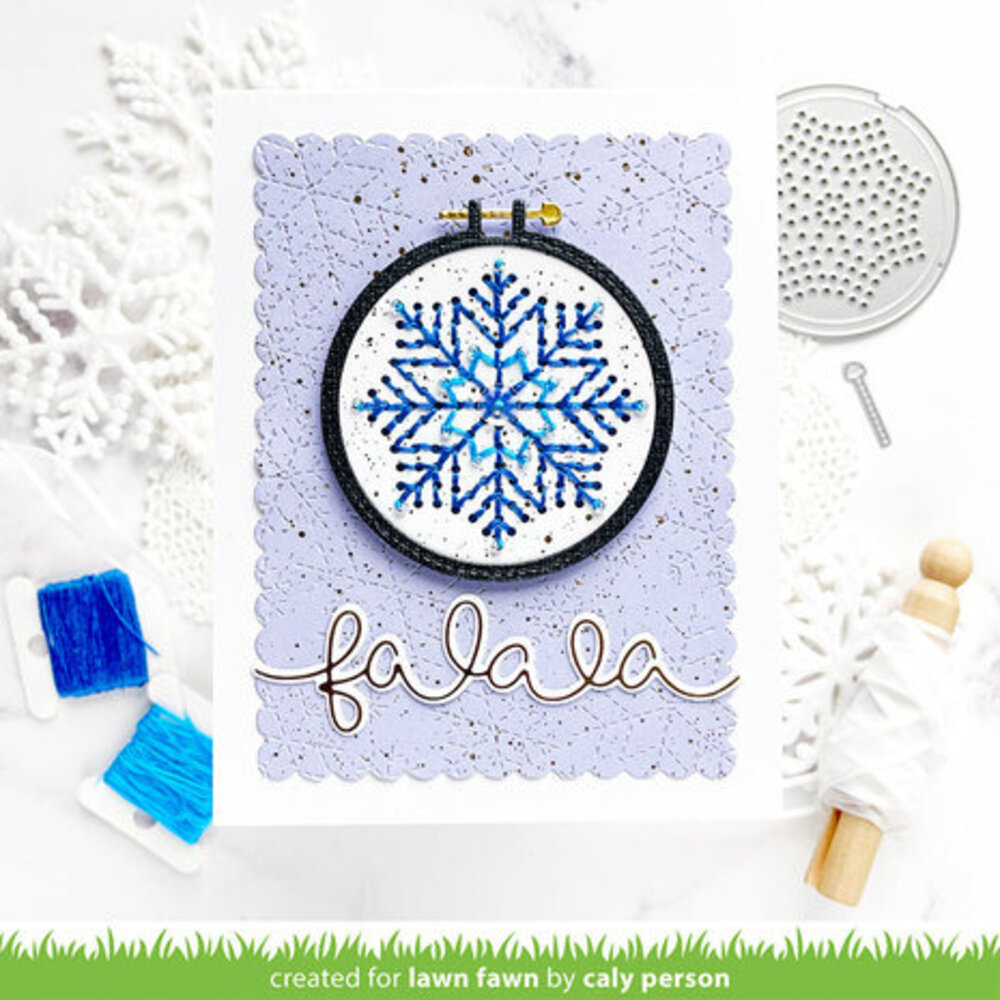 Lawn Fawn Embroidery Hoop Snowflake Add-On Dies (LF3260) Lawn Fawn Embroidery Hoop Snowflake Add-On Dies (LF3260)