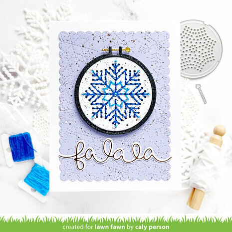 Lawn Fawn Embroidery Hoop Snowflake Add-On Dies (LF3260) Lawn Fawn Embroidery Hoop Snowflake Add-On Dies (LF3260)