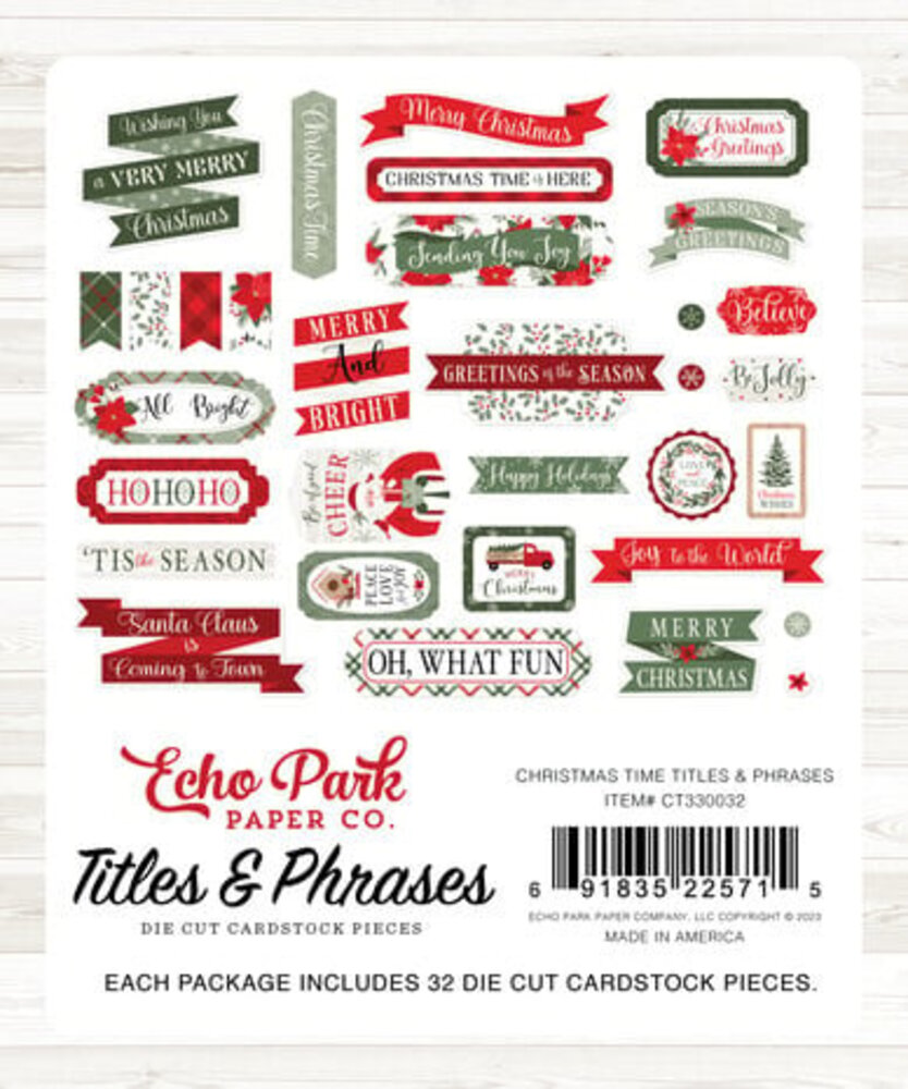 Echo Park Christmas Time Ephemera Titles & Phrases (CT330032) Echo Park Christmas Time Ephemera Titles & Phrases (CT330032)