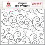 Echo Park Christmas Time Tis The Season Swirls Stencil (CT330033)