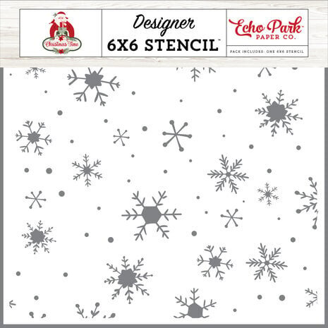 Echo Park Christmas Time Snowy Night Snowflakes Stencil (CT330034) Echo Park Christmas Time Snowy Night Snowflakes Stencil (CT330034)