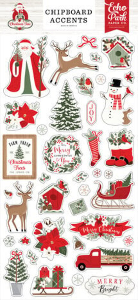Echo Park Christmas Time 6x13 Inch Chipboard Accents (CT330021) Echo Park Christmas Time 6x13 Inch Chipboard Accents (CT330021)
