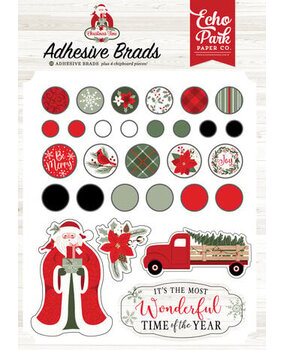 Echo Park Christmas Time Adhesive Brads (CT330020)* Echo Park Christmas Time Adhesive Brads (CT330020)*