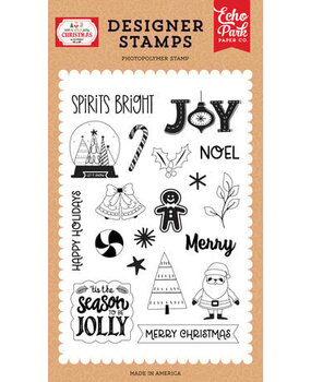 Echo Park Have A Holly Jolly Christmas Let It Snow Globe Clear Stamps (HJC331043)*