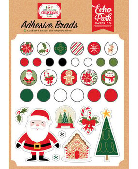 Echo Park Have A Holly Jolly Christmas Adhesive Brads (HJC331020)* Echo Park Have A Holly Jolly Christmas Adhesive Brads (HJC331020)*