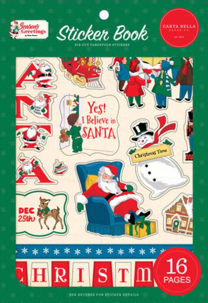 Carta Bella Season's Greetings Sticker Book (CBSG329029) Carta Bella Season's Greetings Sticker Book (CBSG329029)
