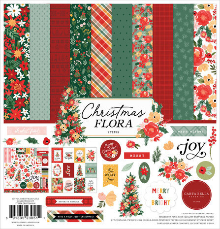 Carta Bella Christmas Flora Joyful 12x12 Inch Collection Kit (CBJCF340016) Carta Bella Christmas Flora Joyful 12x12 Inch Collection Kit (CBJCF340016)