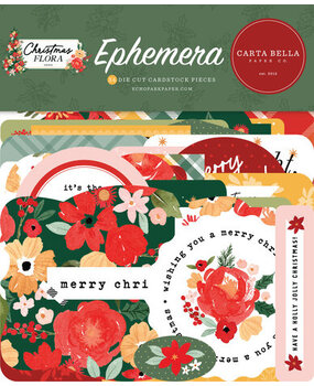 Carta Bella Christmas Flora Joyful Ephemera (CBJCF340024) Carta Bella Christmas Flora Joyful Ephemera (CBJCF340024)