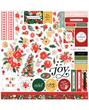 Carta Bella Christmas Flora Joyful 12x12 Inch Element Sticker (CBJCF340014) Carta Bella Christmas Flora Joyful 12x12 Inch Element Sticker (CBJCF340014)