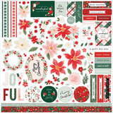 Carta Bella Christmas Flora Peaceful 12x12 Inch Element Sticker (CBPCF341014)