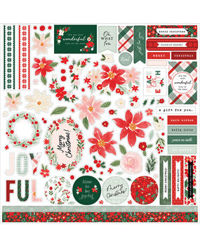 Carta Bella Christmas Flora Peaceful 12x12 Inch Element Sticker (CBPCF341014) Carta Bella Christmas Flora Peaceful 12x12 Inch Element Sticker (CBPCF341014)