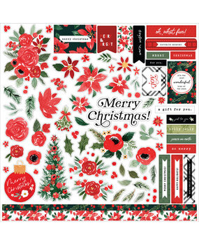 Carta Bella Christmas Flora Merry 12x12 Inch Element Sticker (CBMCF332014) Carta Bella Christmas Flora Merry 12x12 Inch Element Sticker (CBMCF332014)
