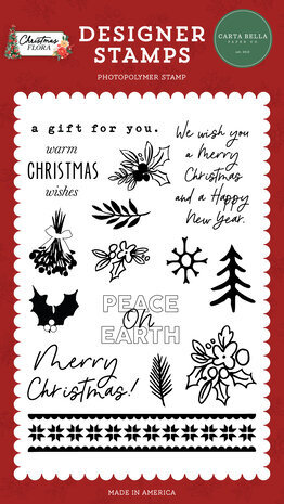Carta Bella Christmas Flora A Gift For You Clear Stamps (CBCFL342041) Carta Bella Christmas Flora A Gift For You Clear Stamps (CBCFL342041)