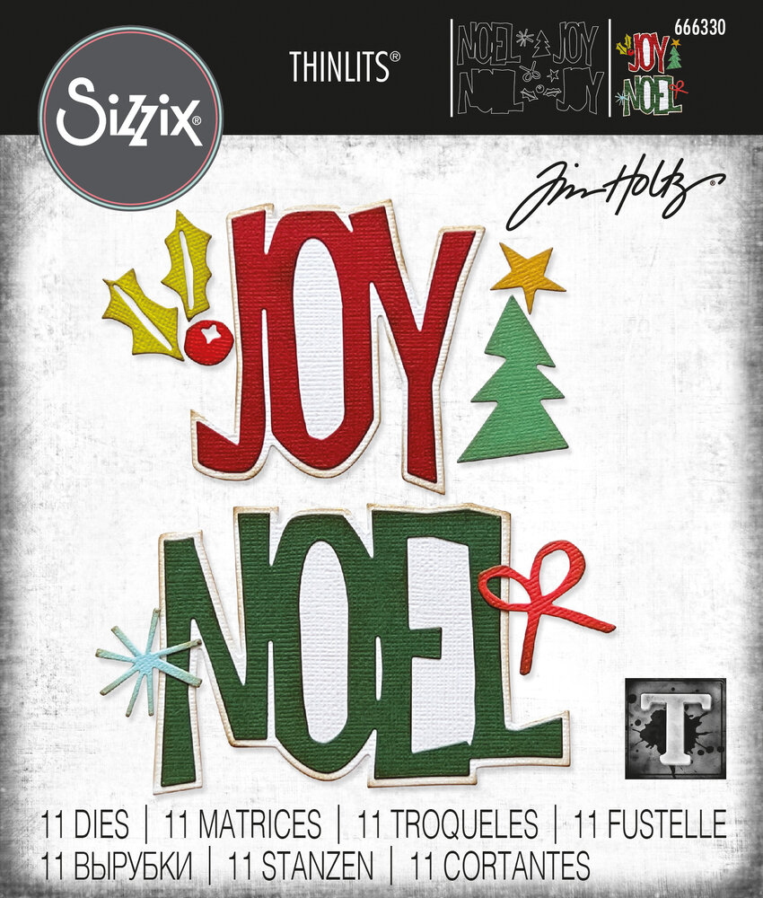Sizzix Thinlits Die Set Tidings (11pcs) (666330) Sizzix Thinlits Die Set Tidings (11pcs) (666330)