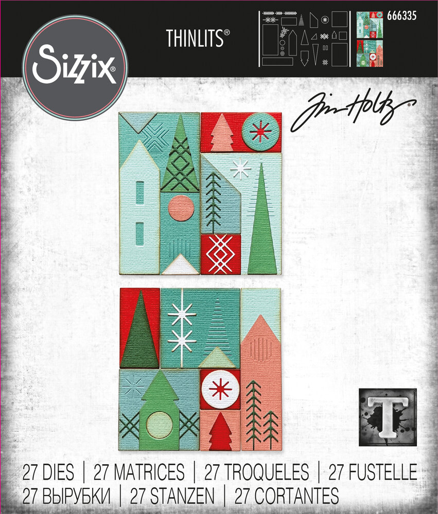 Sizzix Thinlits Die Set Holiday Blocks (27pcs) (666335) Sizzix Thinlits Die Set Holiday Blocks (27pcs) (666335)