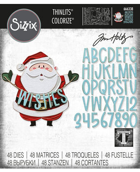 Sizzix Thinlits Die Set Santa Greetings (49pcs) (666338) Sizzix Thinlits Die Set Santa Greetings (49pcs) (666338)