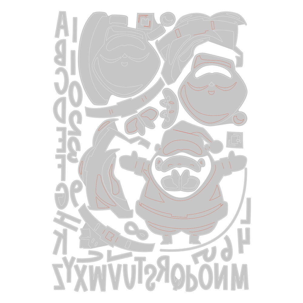 Sizzix Thinlits Die Set Santa Greetings (49pcs) (666338) Sizzix Thinlits Die Set Santa Greetings (49pcs) (666338)