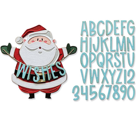 Sizzix Thinlits Die Set Santa Greetings (49pcs) (666338) Sizzix Thinlits Die Set Santa Greetings (49pcs) (666338)