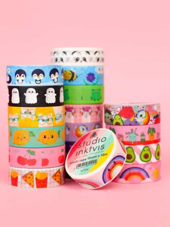 Studio Inktvis Washi Tape Kersen (WT011) Studio Inktvis Washi Tape Kersen (WT011)