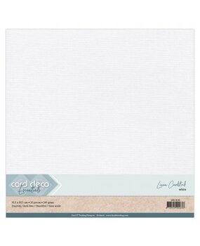 Card Deco Linen Cardstock White 10 Vel 30,5x30,5 cm (LKK-SC01)