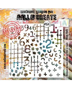 AALL and Create Masking Stencil 6x6 Inch Messy Math (AALL-PC-154)