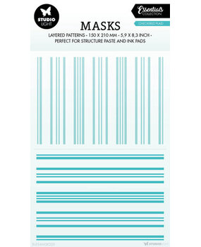 Studio Light Essentials Checkered Plaid A5 Masking Stencil (SL-ES-MASK220) Studio Light Essentials Checkered Plaid A5 Masking Stencil (SL-ES-MASK220)