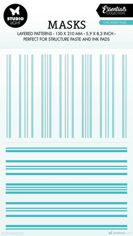 Studio Light Essentials Checkered Plaid A5 Masking Stencil (SL-ES-MASK220) Studio Light Essentials Checkered Plaid A5 Masking Stencil (SL-ES-MASK220)