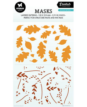 Studio Light Essentials Autumn Pattern A5 Masking Stencil (SL-ES-MASK221) Studio Light Essentials Autumn Pattern A5 Masking Stencil (SL-ES-MASK221)