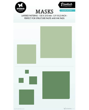 Studio Light Essentials Square Pattern A5 Masking Stencil (SL-ES-MASK223) Studio Light Essentials Square Pattern A5 Masking Stencil (SL-ES-MASK223)