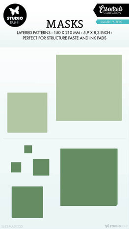 Studio Light Essentials Square Pattern A5 Masking Stencil (SL-ES-MASK223) Studio Light Essentials Square Pattern A5 Masking Stencil (SL-ES-MASK223)