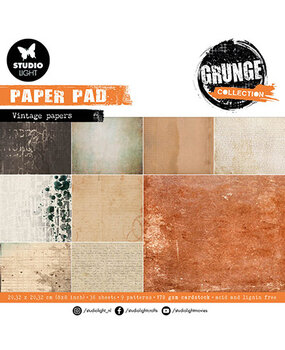 Studio Light Grunge Vintage Papers 8x8 Inch Paper Pad (SL-GR-PP109) Studio Light Grunge Vintage Papers 8x8 Inch Paper Pad (SL-GR-PP109)