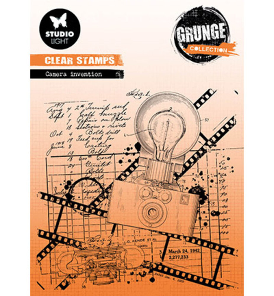 Studio Light Grunge Clear Stamps Camera Invention (SL-GR-STAMP514) Studio Light Grunge Clear Stamps Camera Invention (SL-GR-STAMP514)