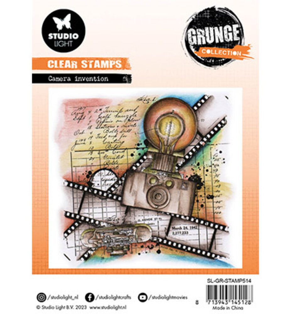 Studio Light Grunge Clear Stamps Camera Invention (SL-GR-STAMP514) Studio Light Grunge Clear Stamps Camera Invention (SL-GR-STAMP514)