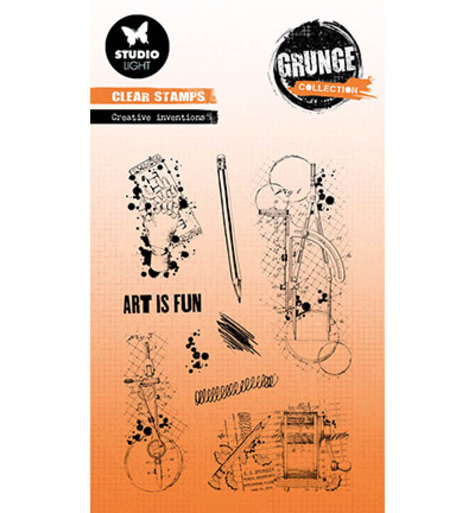 Studio Light Grunge Clear Stamps Creative Invention (SL-GR-STAMP515) Studio Light Grunge Clear Stamps Creative Invention (SL-GR-STAMP515)