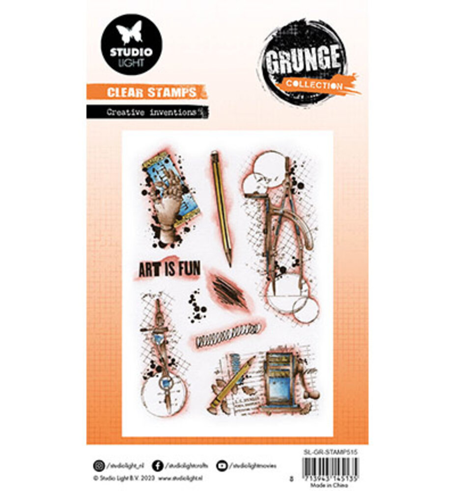 Studio Light Grunge Clear Stamps Creative Invention (SL-GR-STAMP515) Studio Light Grunge Clear Stamps Creative Invention (SL-GR-STAMP515)