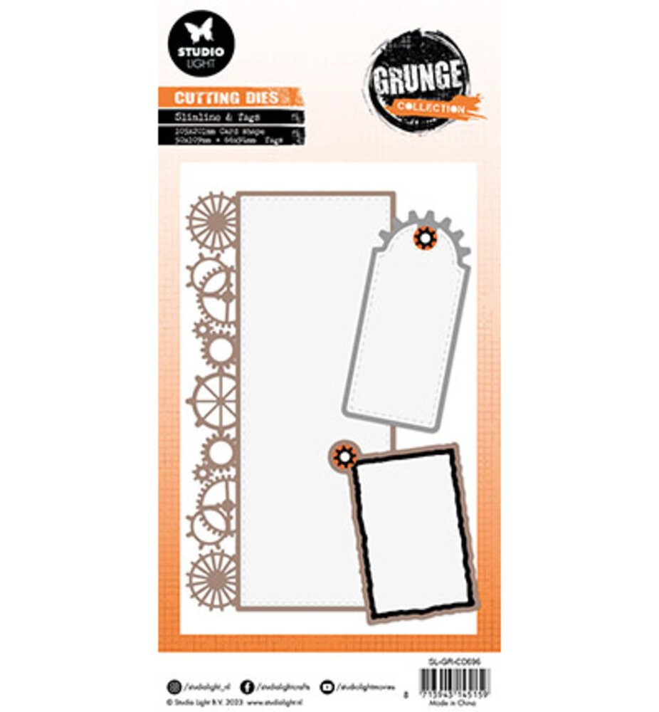 Studio Light Grunge Snijmal Slimline & Tags (SL-GR-CD696) Studio Light Grunge Snijmal Slimline & Tags (SL-GR-CD696)
