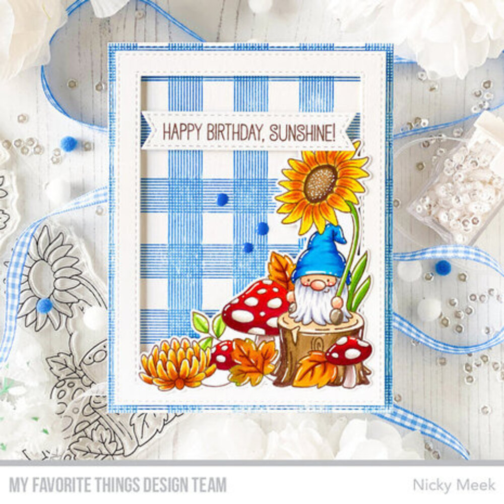 My Favorite Things Sunflower Gnomes Clear Stamps (JB-007)