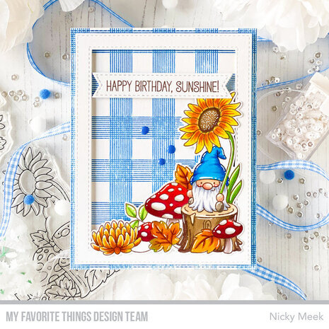My Favorite Things Sunflower Gnomes Clear Stamps (JB-007)