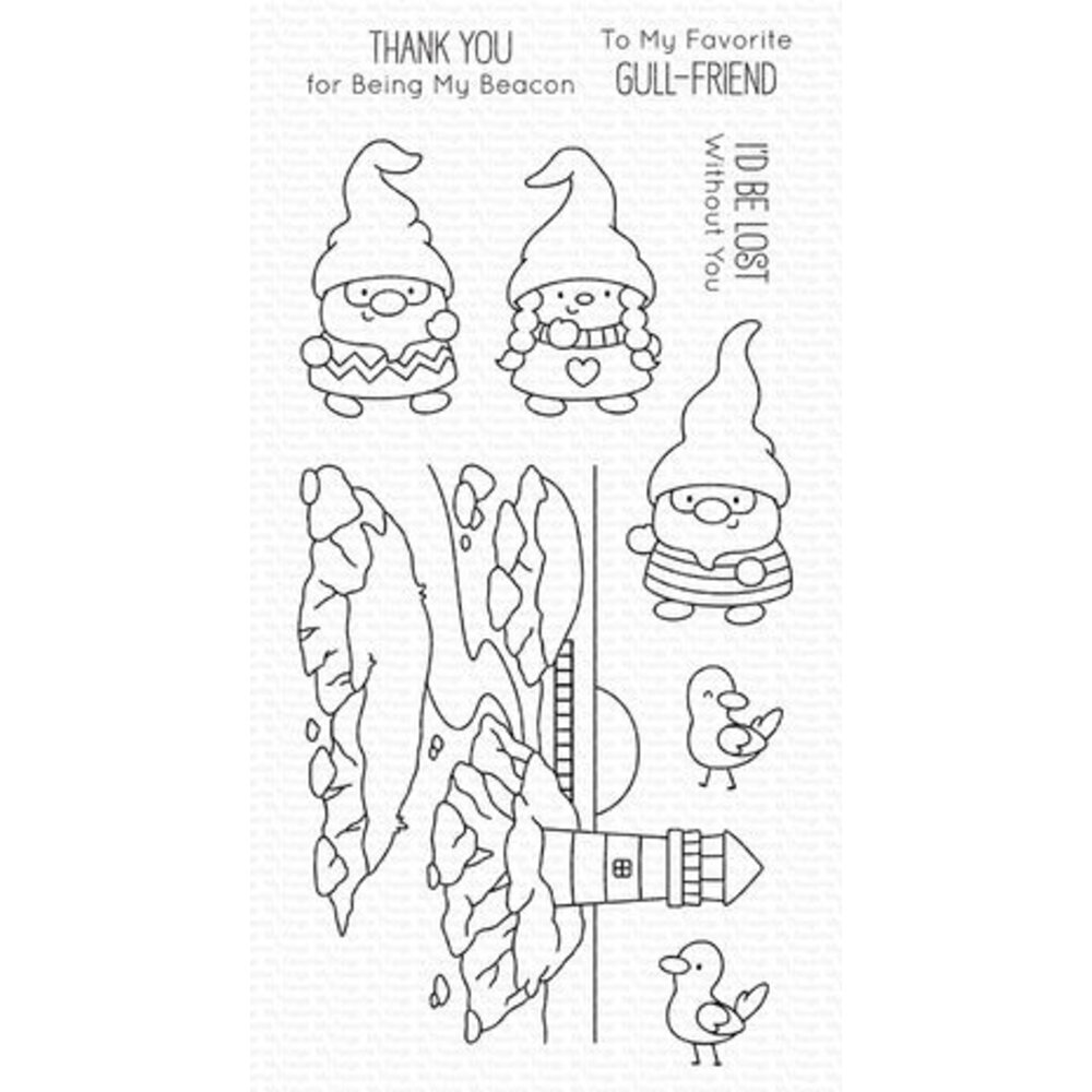My Favorite Things Lighthouse Gnomes Clear Stamps (JB-009) - Paperpads.nl
