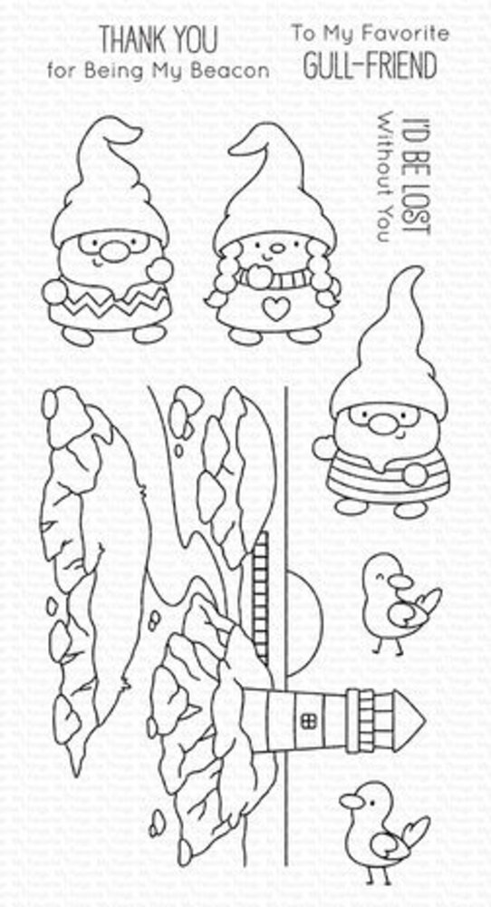 My Favorite Things Lighthouse Gnomes Clear Stamps (JB-009) My Favorite Things Lighthouse Gnomes Clear Stamps (JB-009)