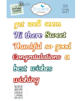 Elizabeth Craft Designs Everyday Words Dies (2078)