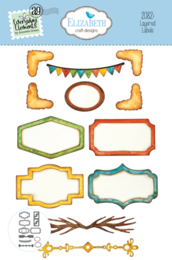 Elizabeth Craft Designs Layered Labels Dies (2082)