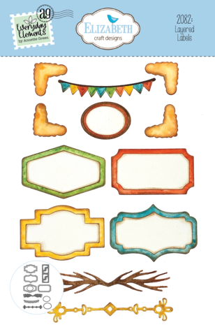 Elizabeth Craft Designs Layered Labels Dies (2082)